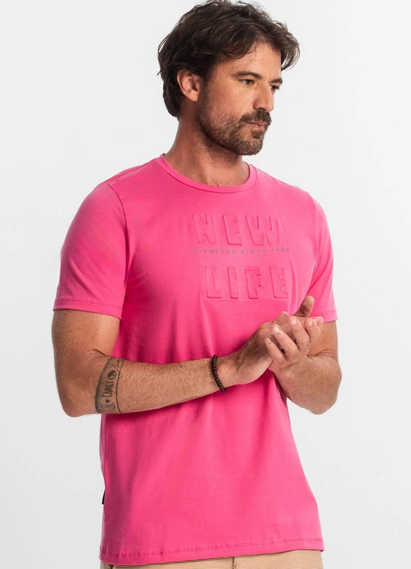 Diametro - Camiseta Masculina Rosa 4