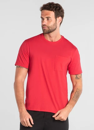 Camiseta Masculina em Algodão Just Basic Vermelho - JUST BASIC