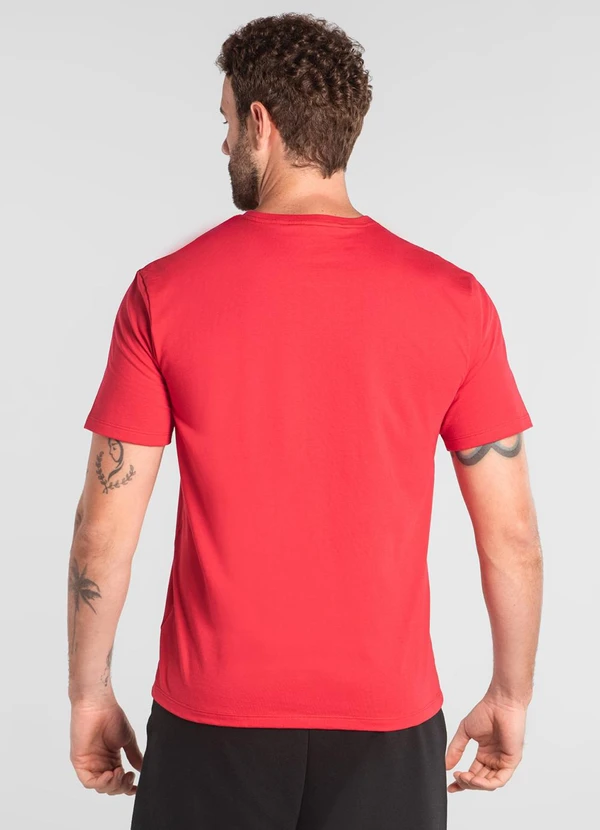 Just Basic - Camiseta Masculina em Algodão Just Basic Vermelho 2