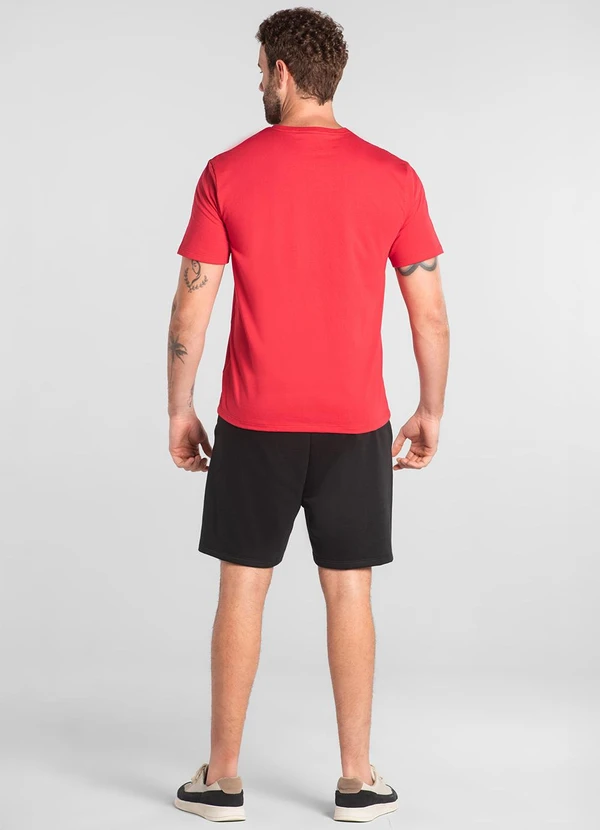 Just Basic - Camiseta Masculina em Algodão Just Basic Vermelho 4