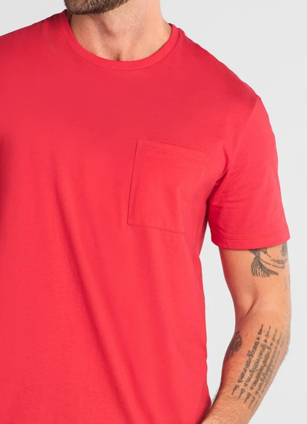 Just Basic - Camiseta Masculina em Algodão Just Basic Vermelho 5