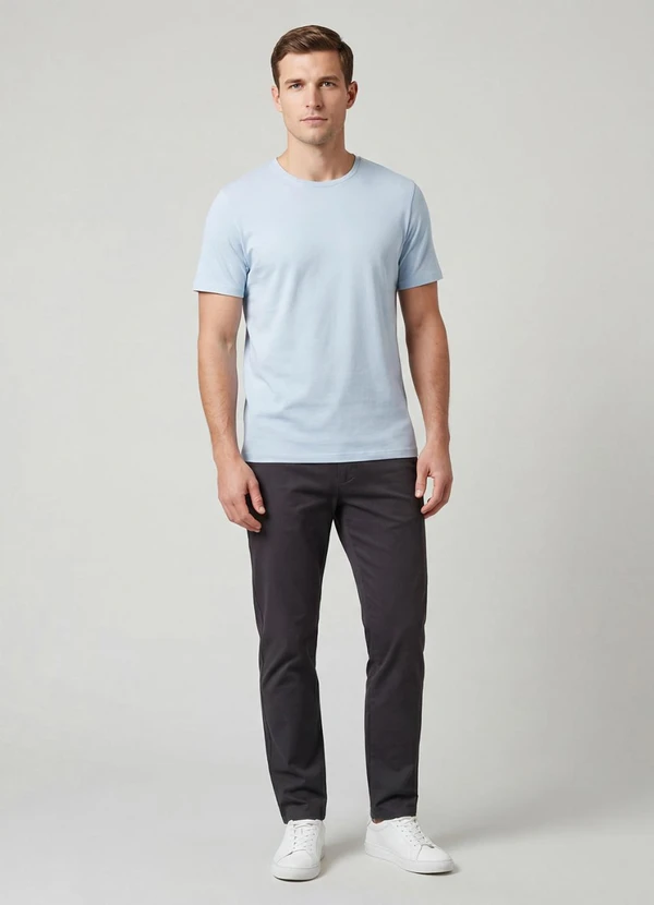 Infinita Cor - Camiseta Masculina em Cotton Azul
