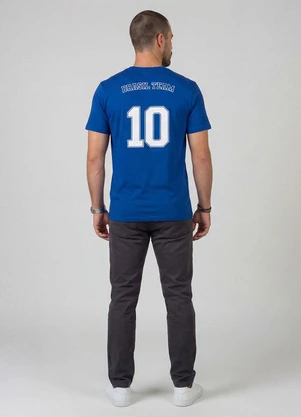 Select - Camiseta Masculina em Cotton Leve Brasil Azul - SELECT