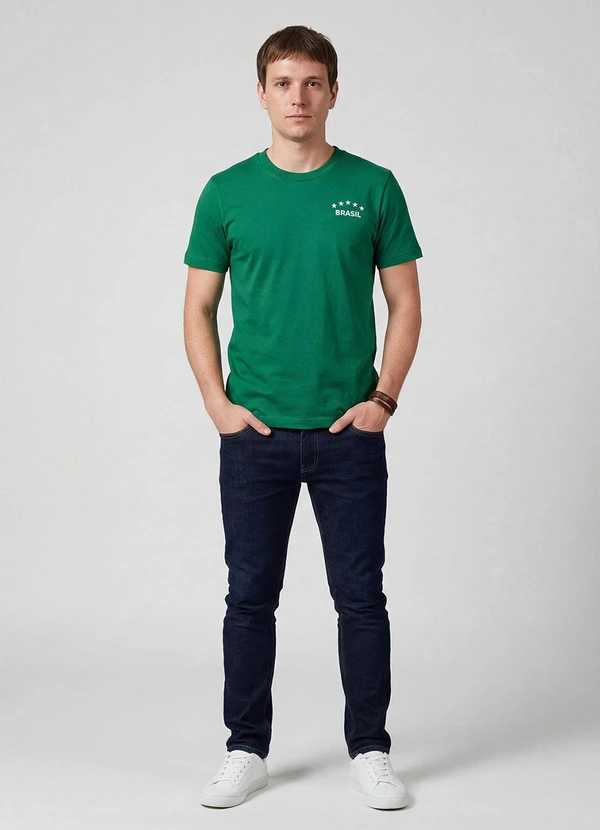 Select - Camiseta Masculina em Cotton Leve Brasil Verde 3
