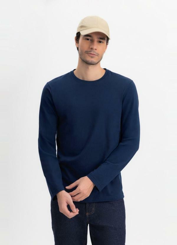 Essendi - Camiseta Masculina em Malha Azul