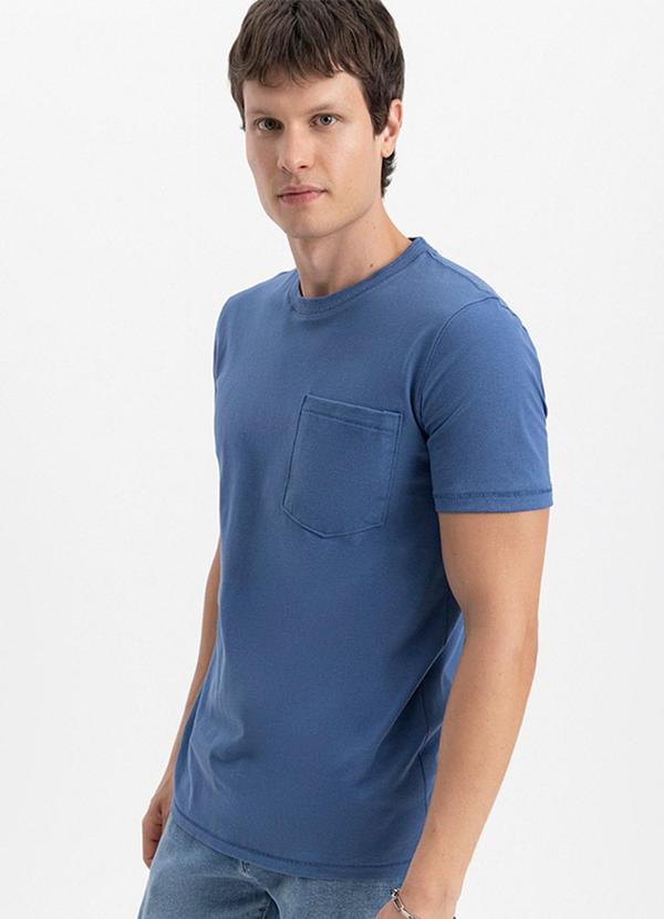 Essendi - Camiseta Masculina em Malha Azul