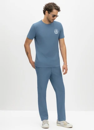 Essendi - Camiseta Masculina em Malha Azul - ESSENDI