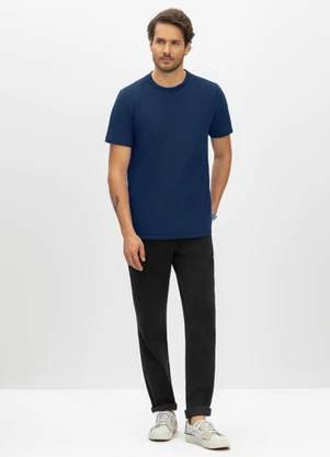 Essendi - Camiseta Masculina em Malha Azul - ESSENDI