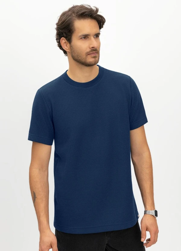Essendi - Camiseta Masculina em Malha Azul