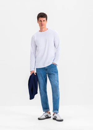 Essendi - Camiseta Masculina em Malha Branco - ESSENDI