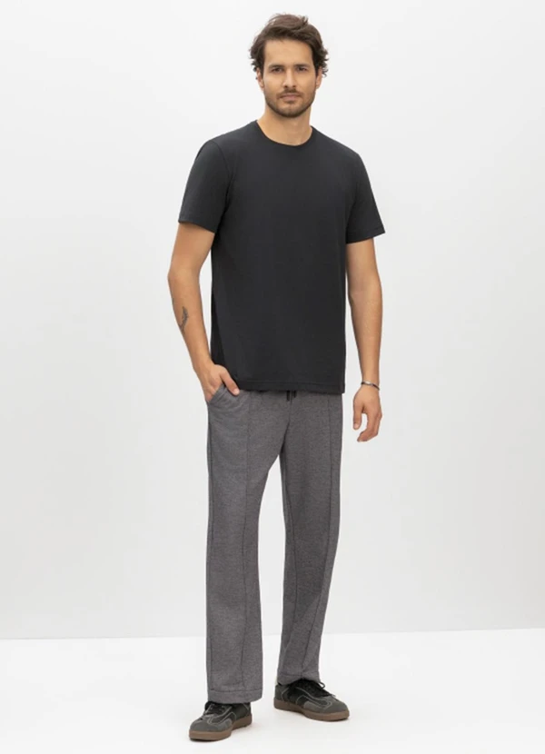 Essendi - Camiseta Masculina em Malha Cinza