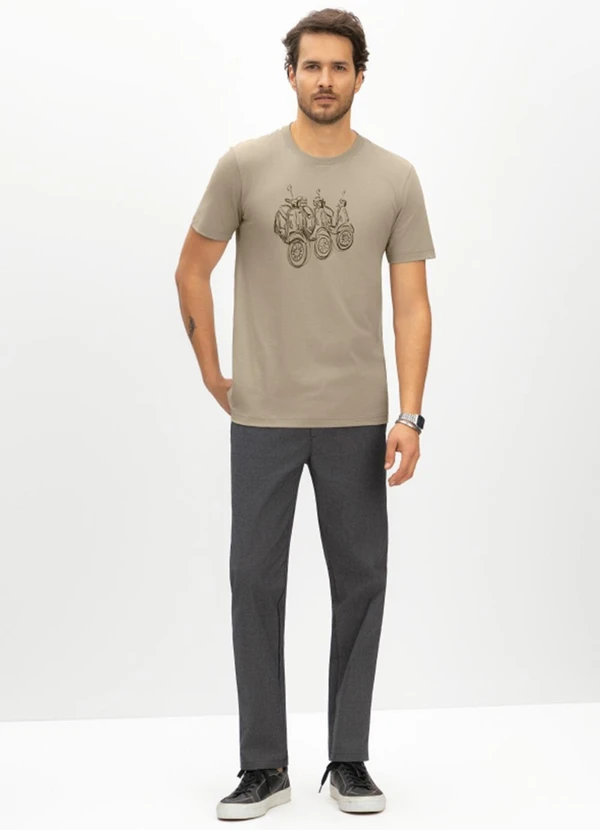 Essendi - Camiseta Masculina em Malha Marrom