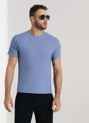 Veev - Camiseta Masculina em Malha Piquê Azul - VEEV