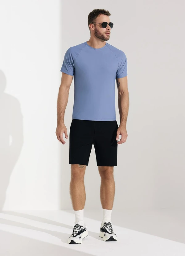 Veev - Camiseta Masculina em Malha Piquê Azul