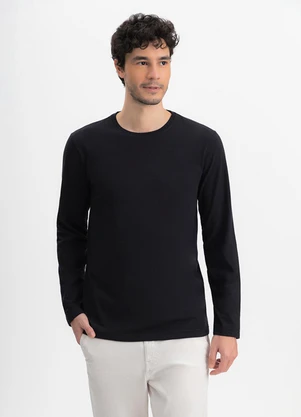 Essendi - Camiseta Masculina em Malha Preto - ESSENDI
