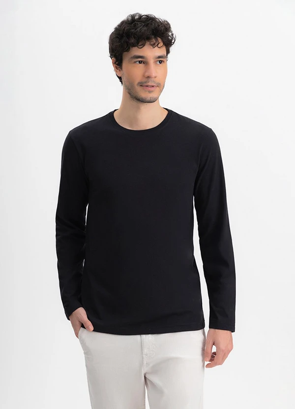 Essendi - Camiseta Masculina em Malha Preto