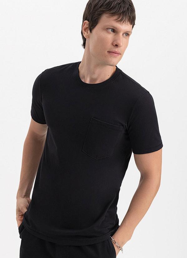 Essendi - Camiseta Masculina em Malha Preto