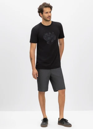 Essendi - Camiseta Masculina em Malha Preto - ESSENDI