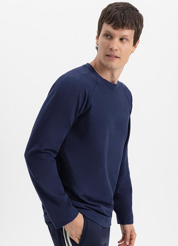 Essendi - Camiseta Masculina em Malha Texturizada Azul
