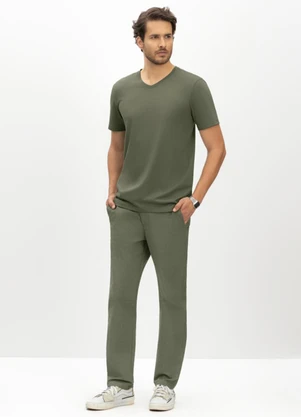 Essendi - Camiseta Masculina em Malha Verde - ESSENDI
