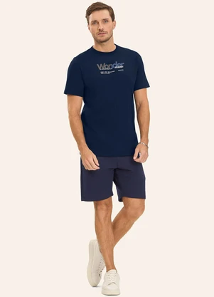 Diametro - Camiseta Masculina em Meia Malha Azul - DIAMETRO