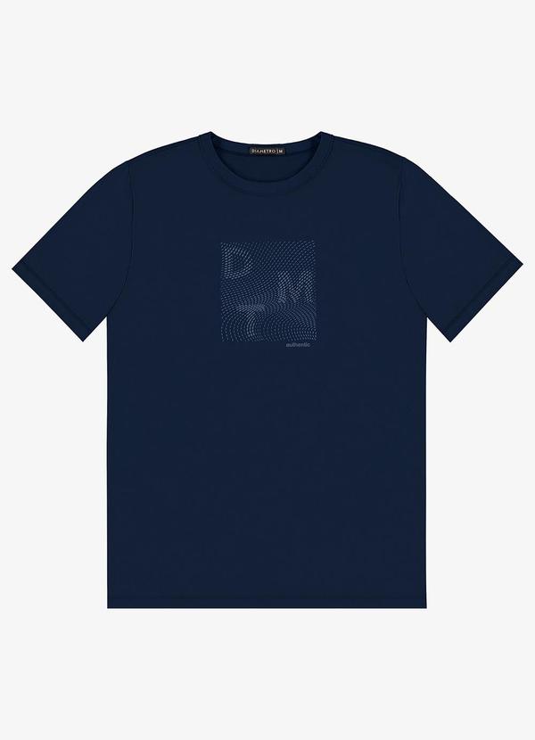 Diametro - Camiseta Masculina em Meia Malha Azul