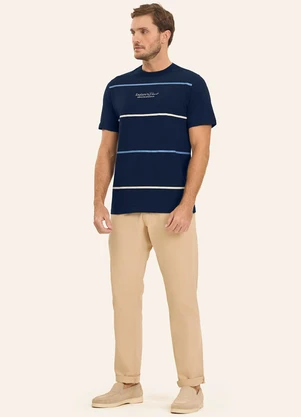 Diametro - Camiseta Masculina em Meia Malha Azul - DIAMETRO