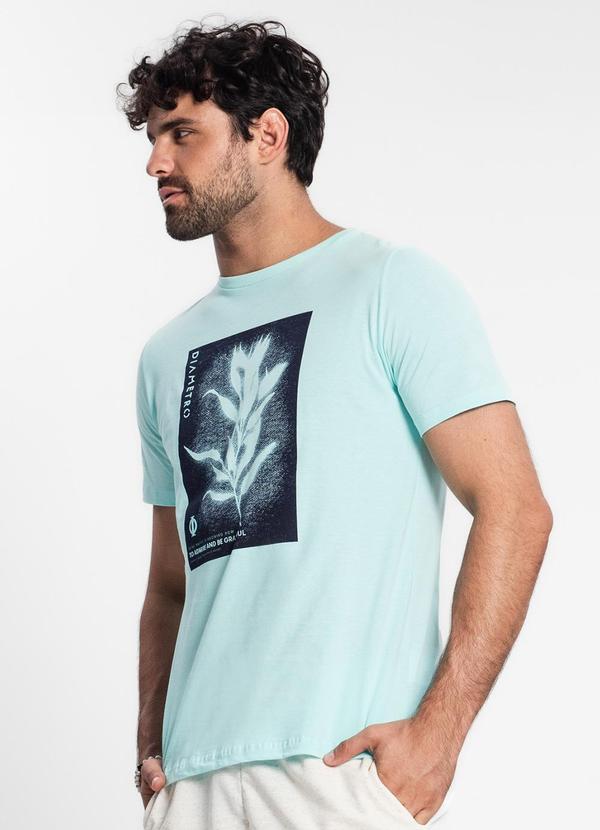 Diametro - Camiseta Masculina em Meia Malha Azul