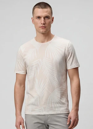 Select - Camiseta Masculina em Meia Malha Bege - SELECT