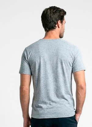 Select - Camiseta Masculina em Meia Malha Botonê Cinza - SELECT