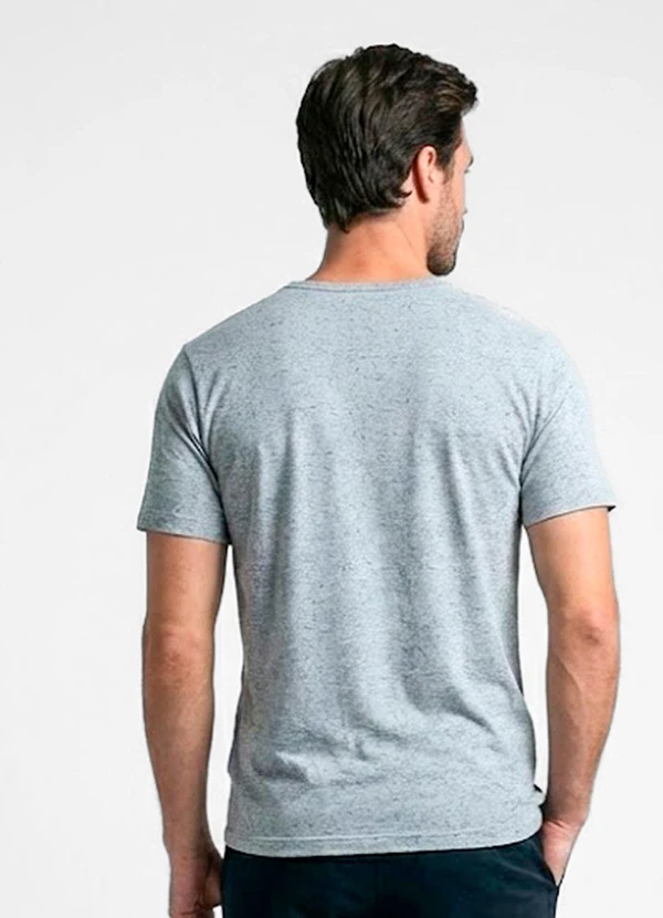 Select - Camiseta Masculina em Meia Malha Botonê Cinza 2
