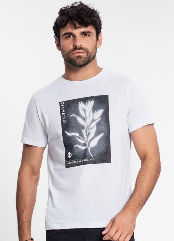 Diametro - Camiseta Masculina em Meia Malha Branco