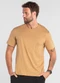 Just Basic - Camiseta Masculina em Meia Malha Marrom - variação:  
