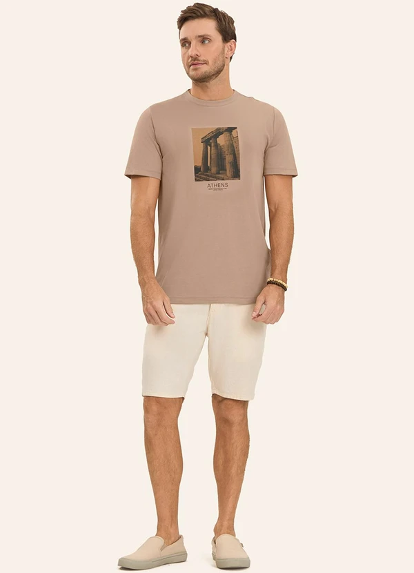 Diametro - Camiseta Masculina em Meia Malha Marrom 2