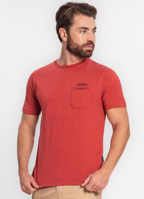 Diametro - Camiseta Masculina em Meia Malha Marrom