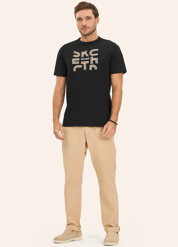 Diametro - Camiseta Masculina em Meia Malha Preto 2