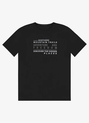 Diametro - Camiseta Masculina em Meia Malha Preto - DIAMETRO