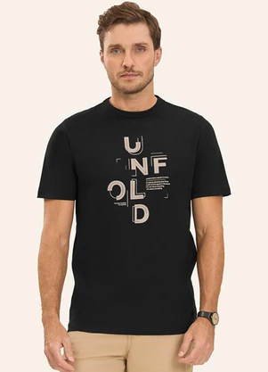 Diametro - Camiseta Masculina em Meia Malha Preto - DIAMETRO