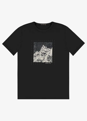 Diametro - Camiseta Masculina em Meia Malha Preto - DIAMETRO