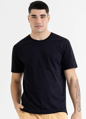 Just Basic - Camiseta Masculina em Meia Malha Preto - JUST BASIC
