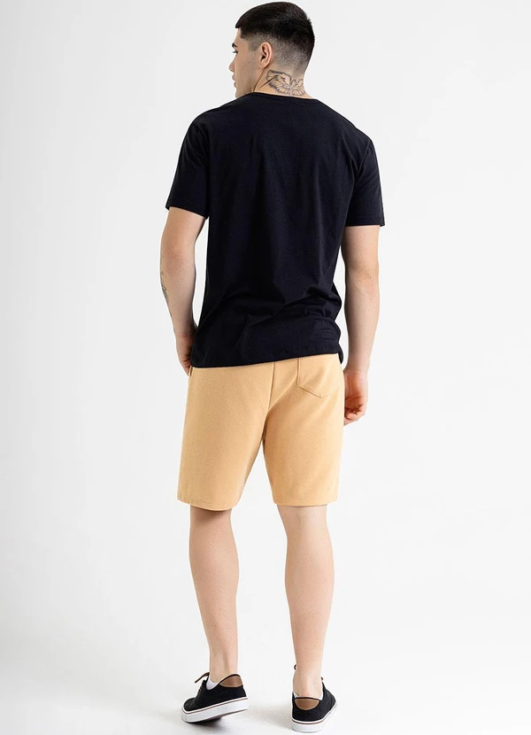 Just Basic - Camiseta Masculina em Meia Malha Preto 4