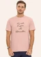 Diametro - Camiseta Masculina em Meia Malha Bege - variação: Rosa