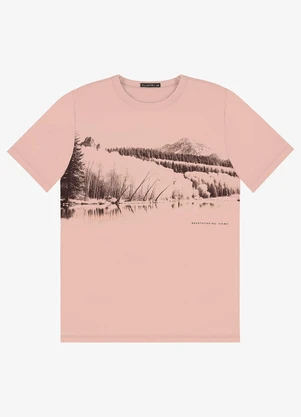 Diametro - Camiseta Masculina em Meia Malha Rosa - DIAMETRO