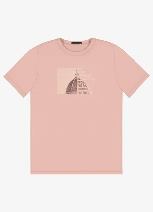 Diametro - Camiseta Masculina em Meia Malha Rosa - DIAMETRO