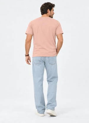 Diametro - Camiseta Masculina em Meia Malha Rosa - DIAMETRO