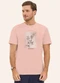Diametro - Camiseta Masculina em Meia Malha Rosa - variação: Rosa