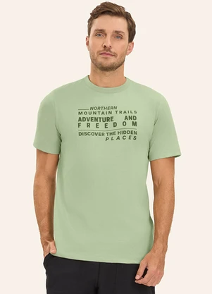 Diametro - Camiseta Masculina em Meia Malha Verde - DIAMETRO