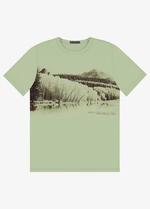 Diametro - Camiseta Masculina em Meia Malha Verde - DIAMETRO