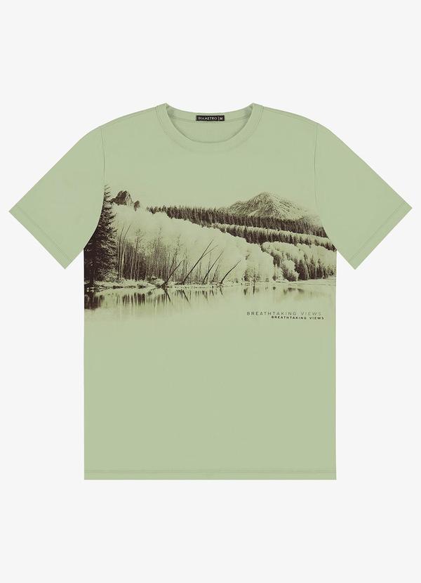 Diametro - Camiseta Masculina em Meia Malha Verde
