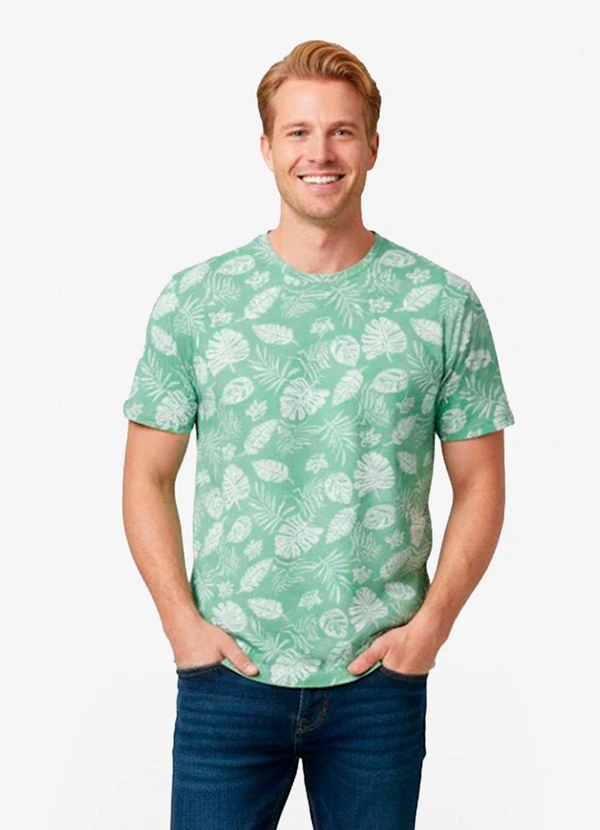 Select - Camiseta Masculina em Meia Malha Verde